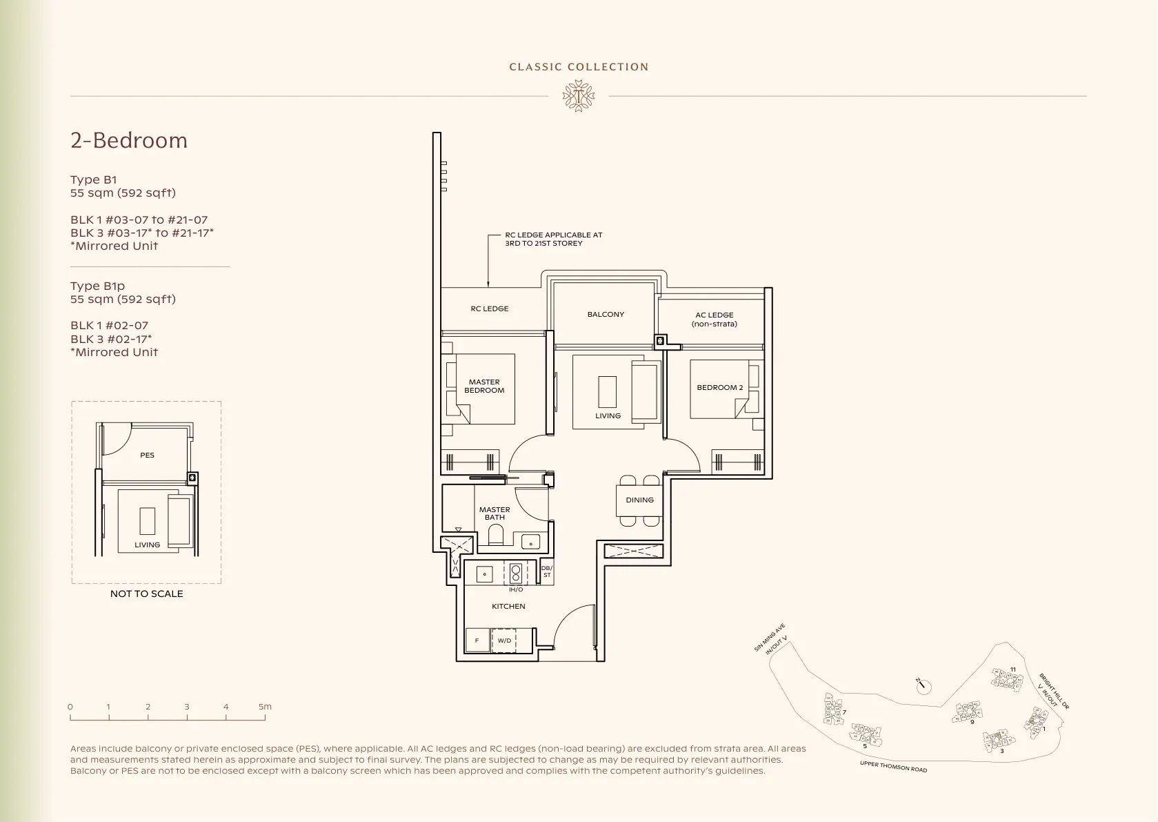 2-Bedroom — Type B1 floor plan