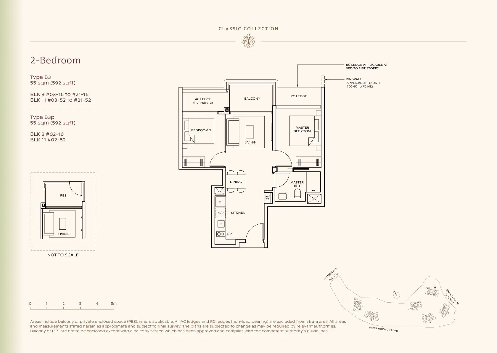 2-Bedroom — Type B3 floor plan