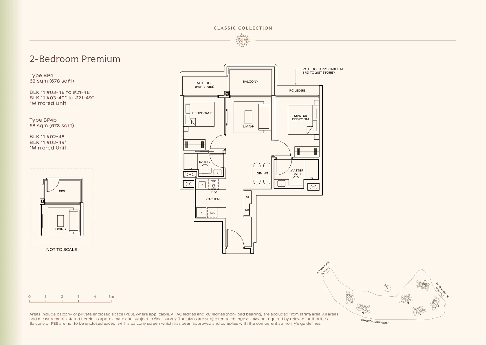 2-Bedroom Premium — Type BP4 floor plan
