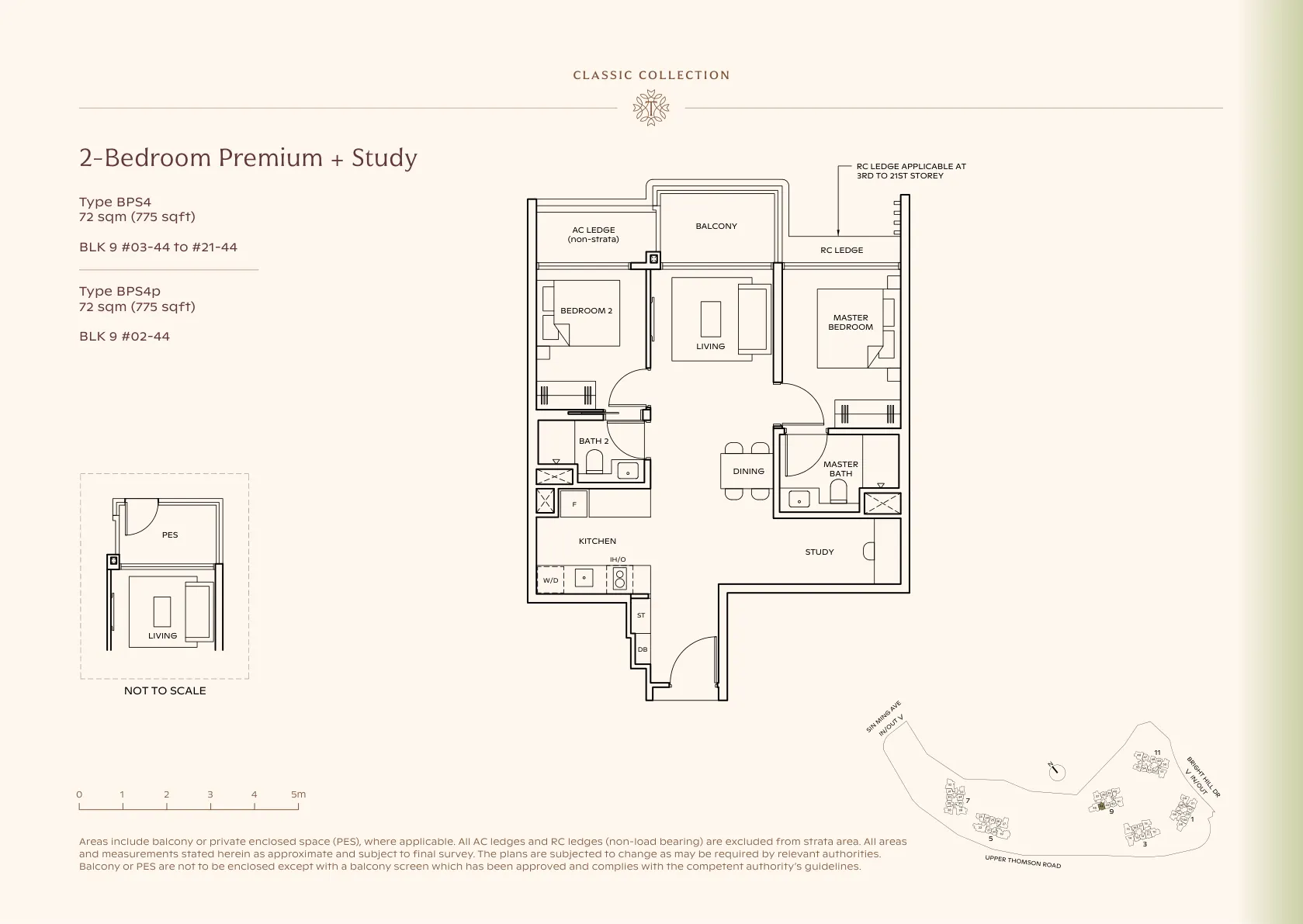2BR Premium+Study — Type BPS4 floor plan
