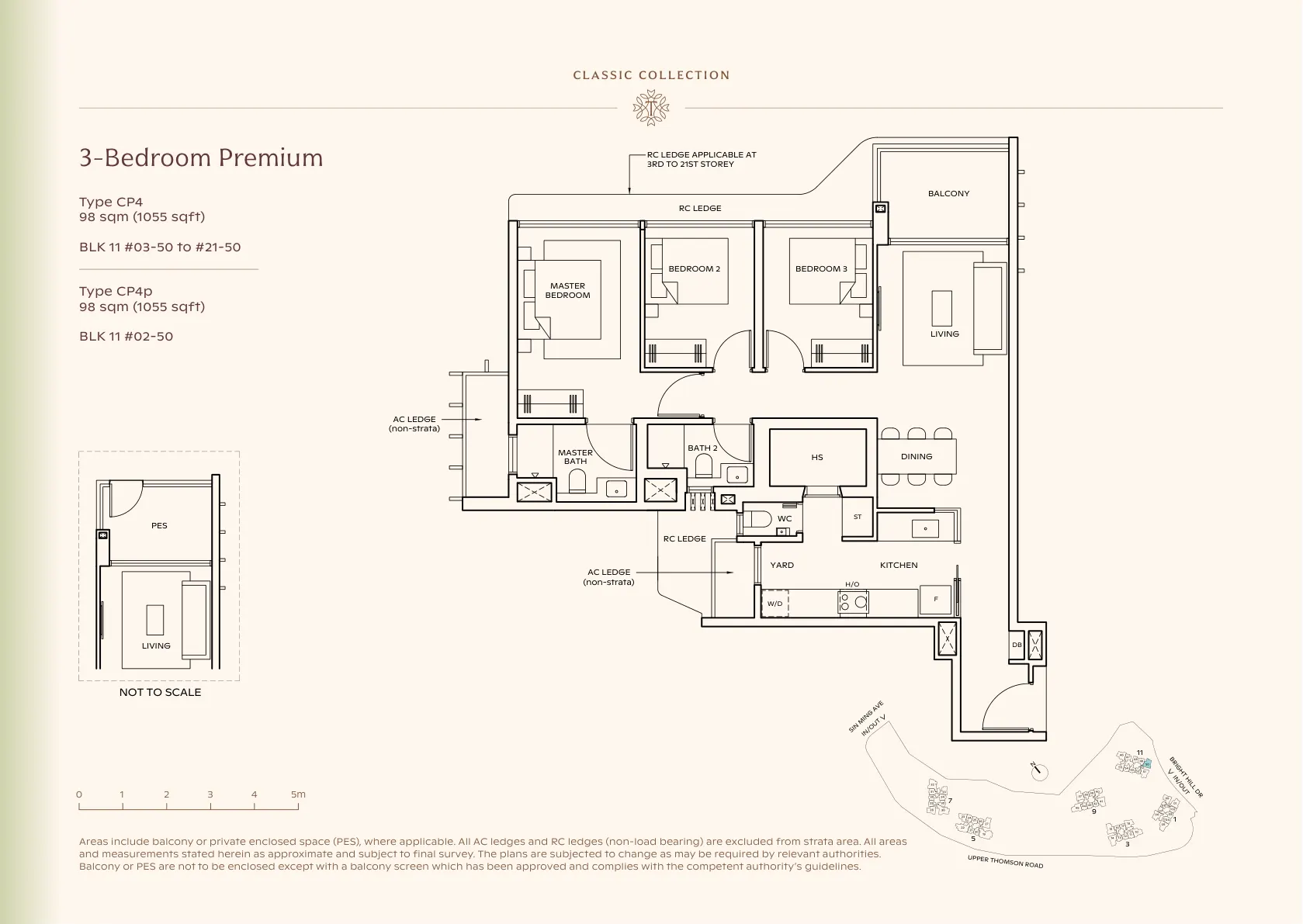 3BR Premium — Type CP4 floor plan