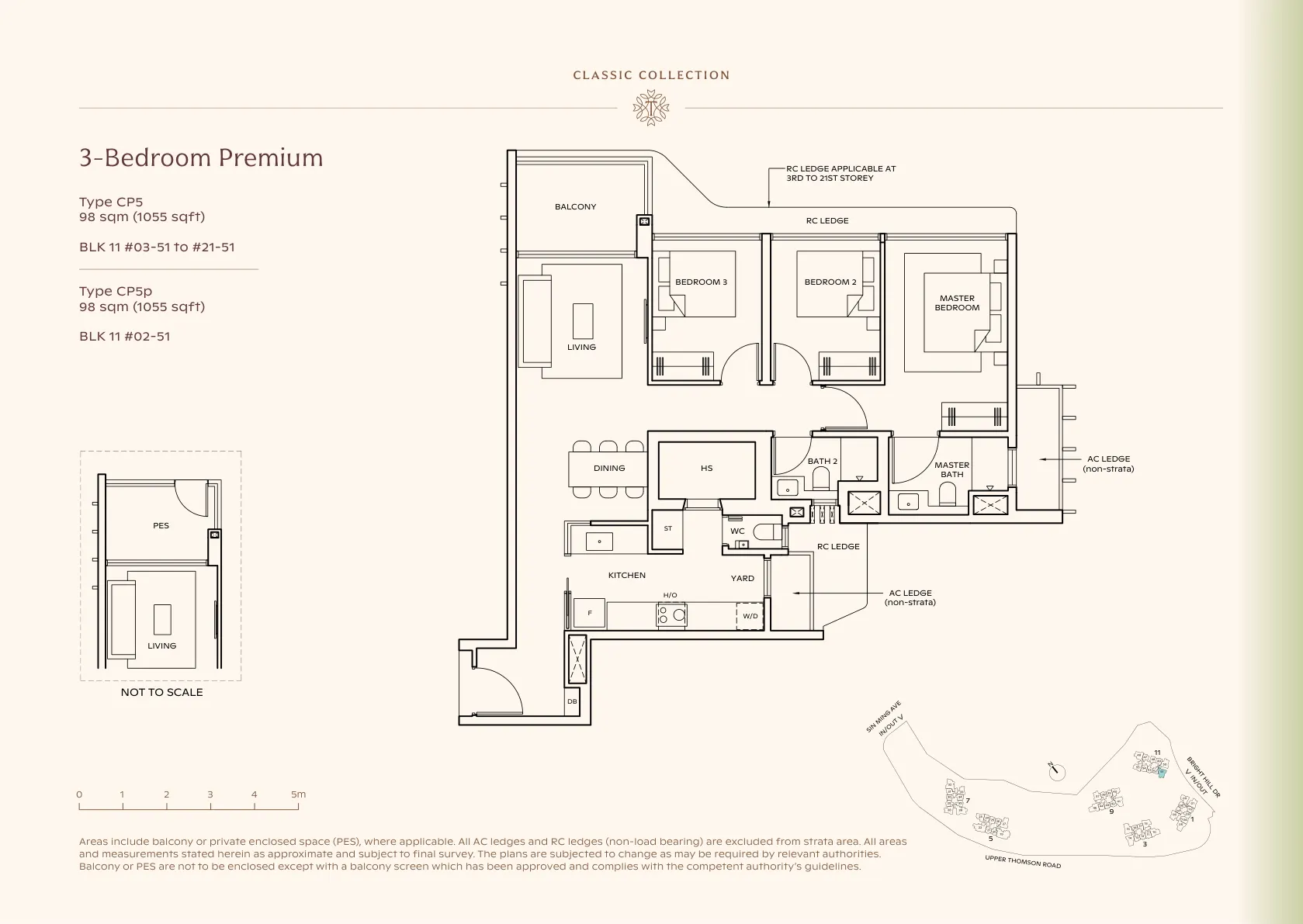 3BR Premium — Type CP5 floor plan