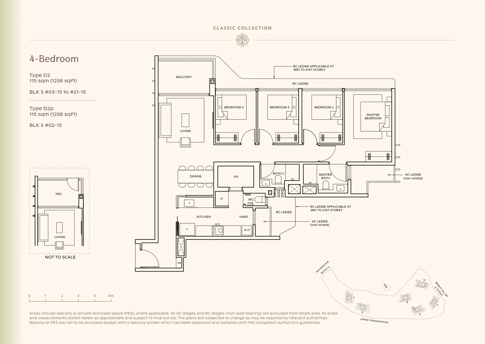 4-Bedroom — Type D2 floor plan