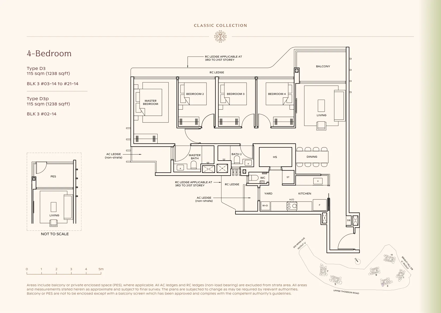 4-Bedroom — Type D3 floor plan