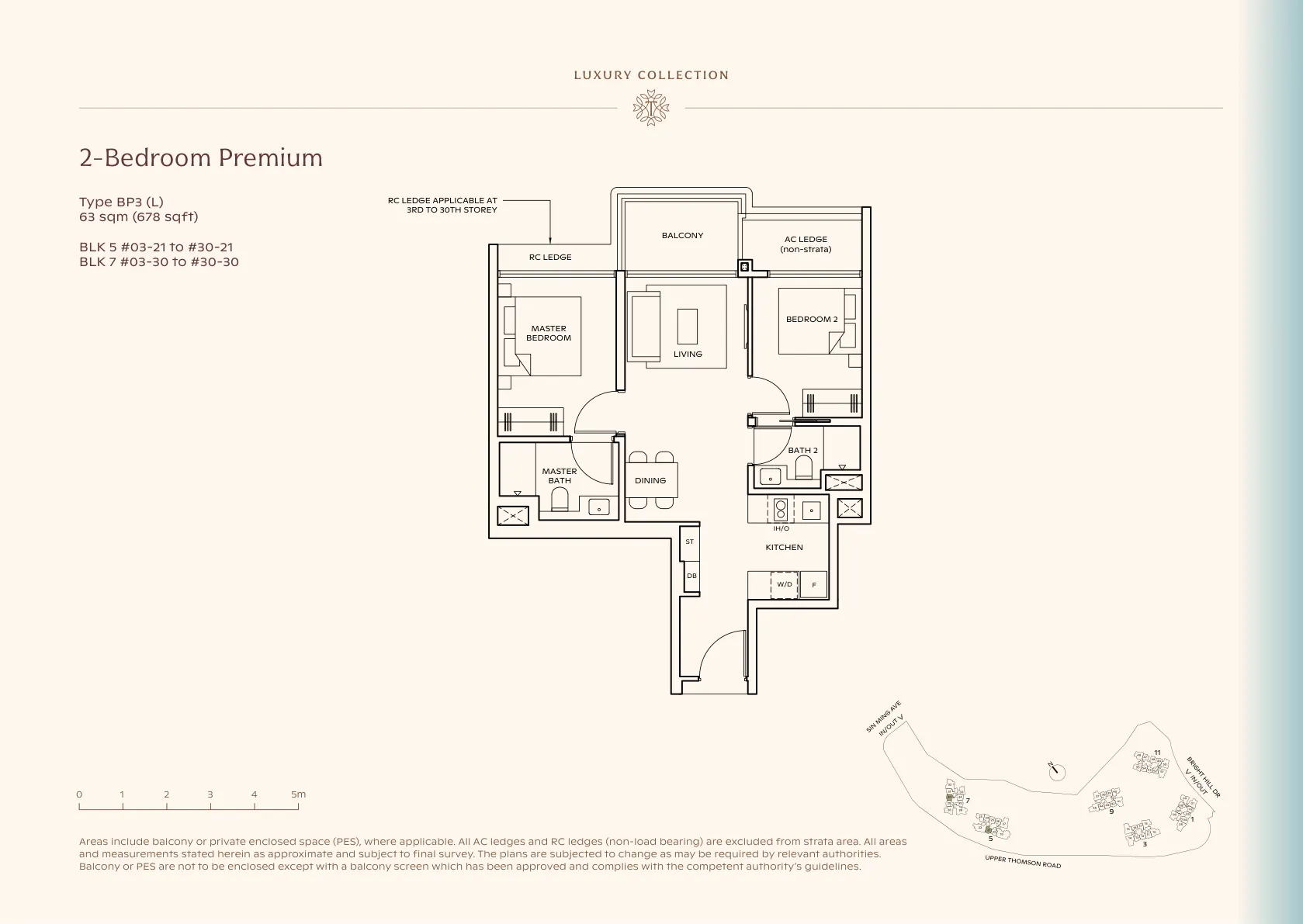 2-Bedroom Premium — Type BP3 (L) floor plan