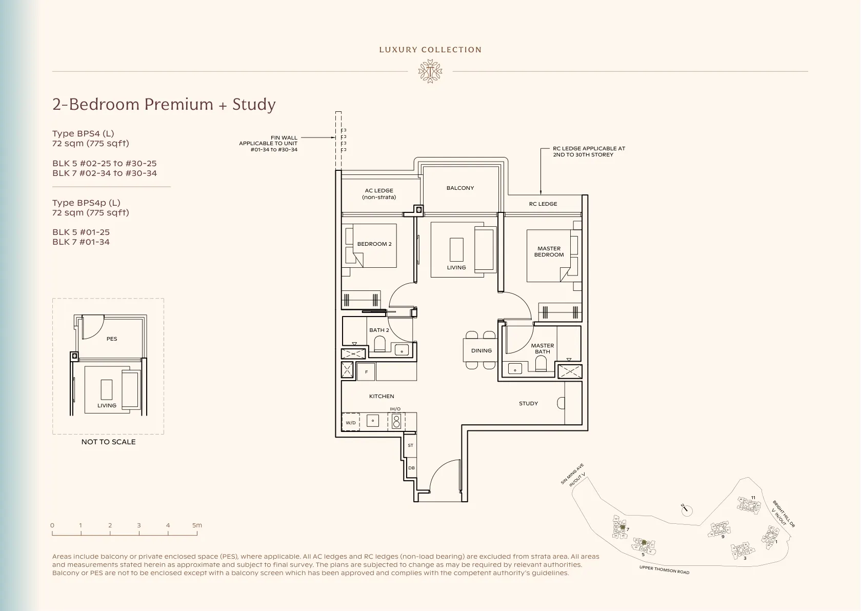 2BR Premium+Study — Type BPS4 (L) floor plan