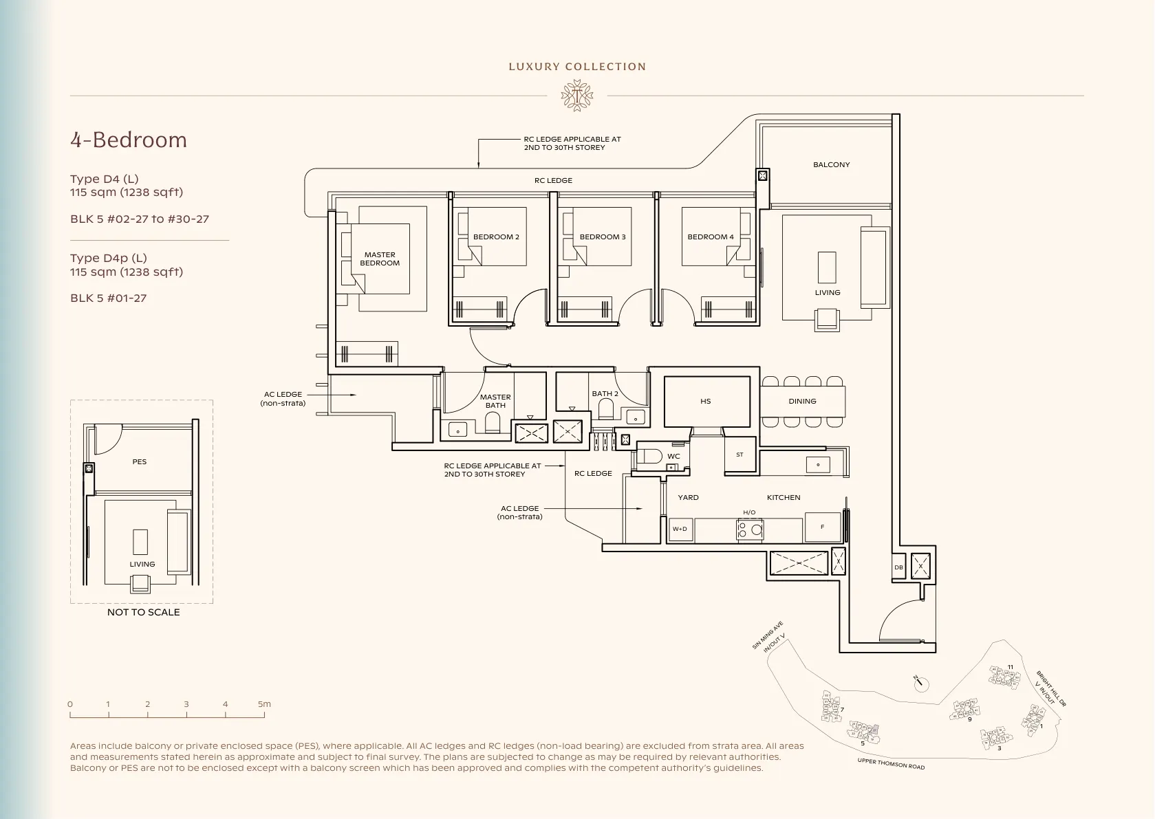 4-Bedroom — Type D4 (L) floor plan