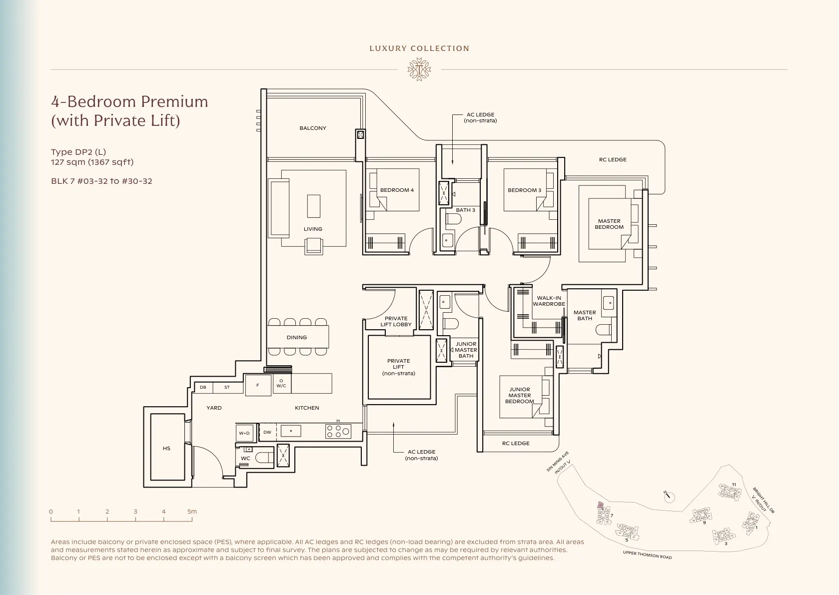 4BR Premium (Private Lift) — Type DP2 (L) floor plan