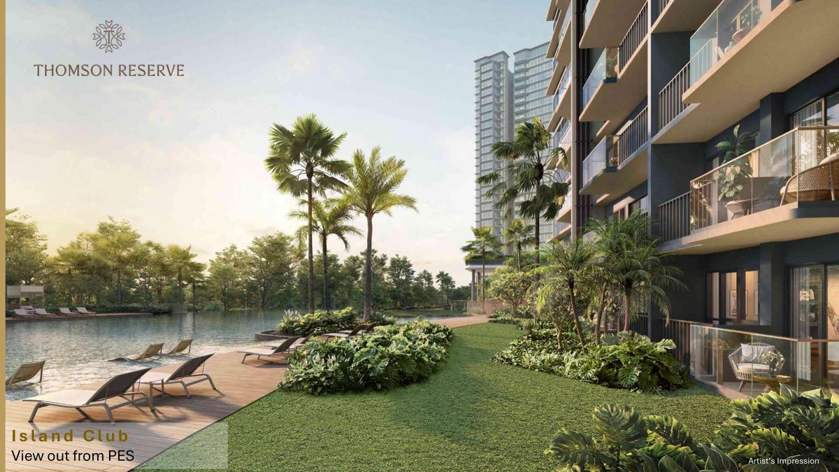 Island Club View from PES — Artist's Impression