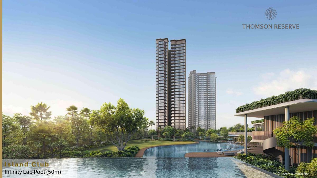 Island Club Infinity Lap Pool 50m — Artist's Impression