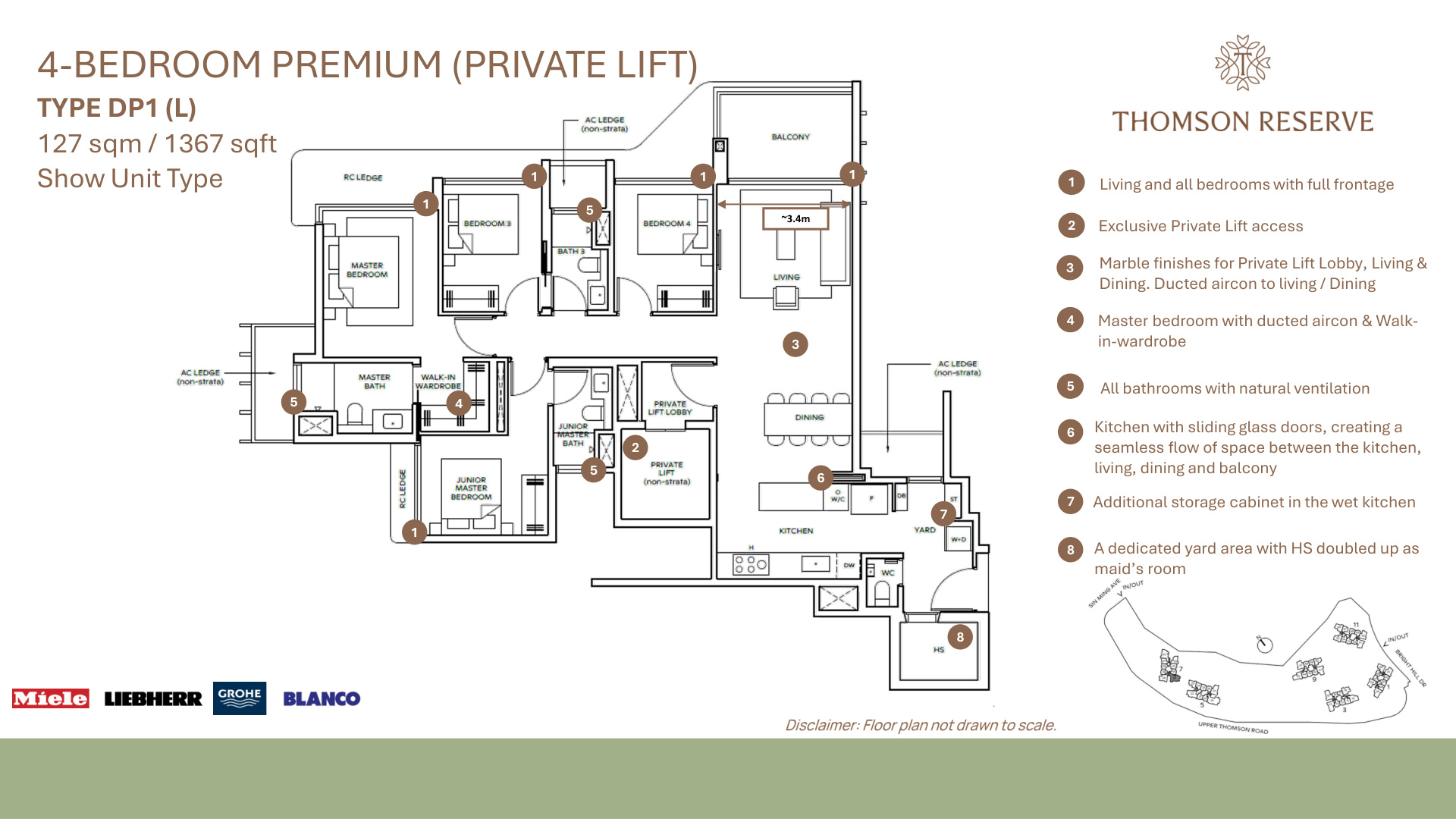 4BR Premium Private Lift Show Unit DP1-L