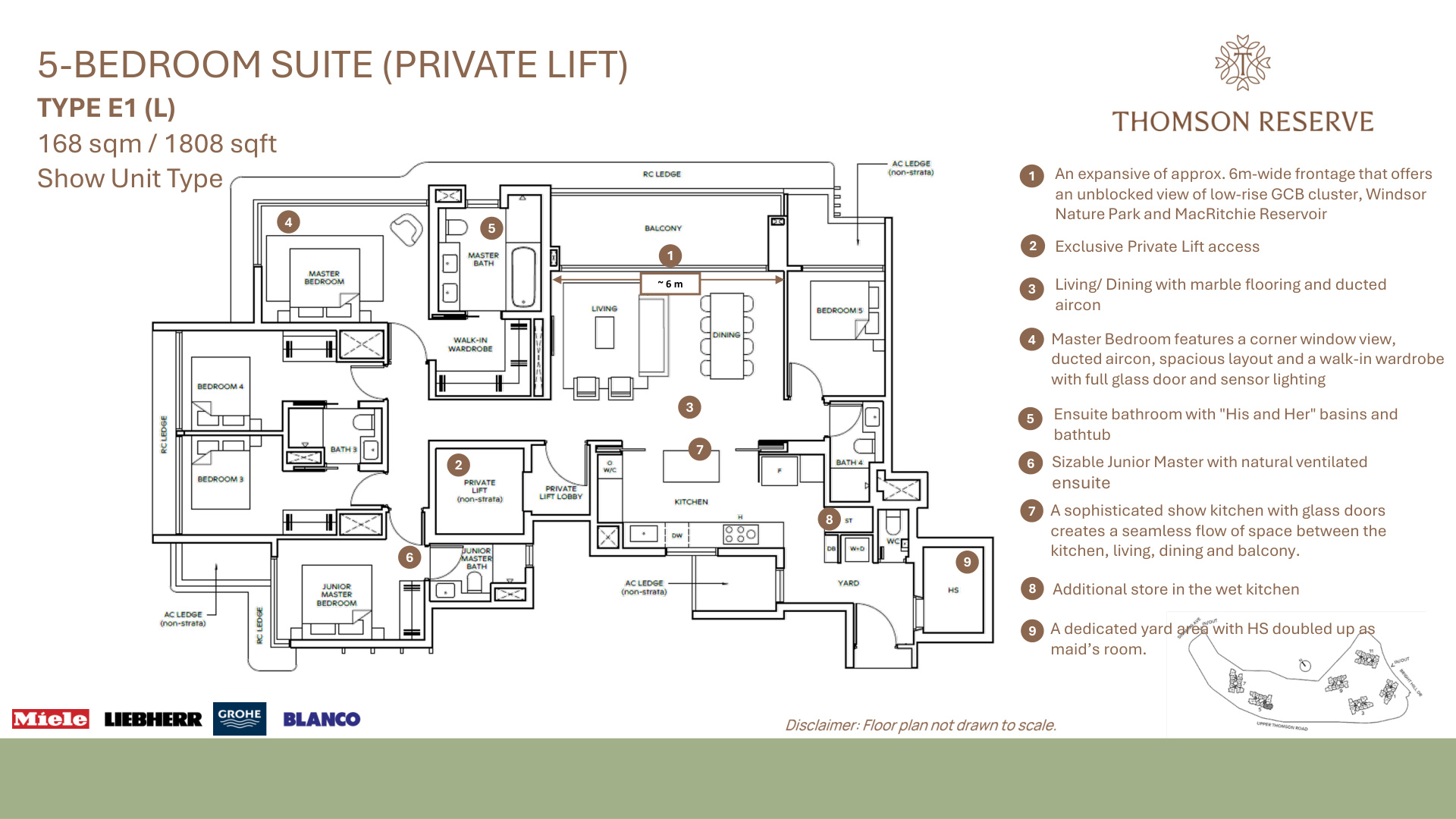 5BR Suite Private Lift Show Unit E1-L